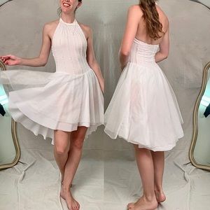 *White Dance Mini Dress Jazz/ lyrical performance Costume Mini Dress*